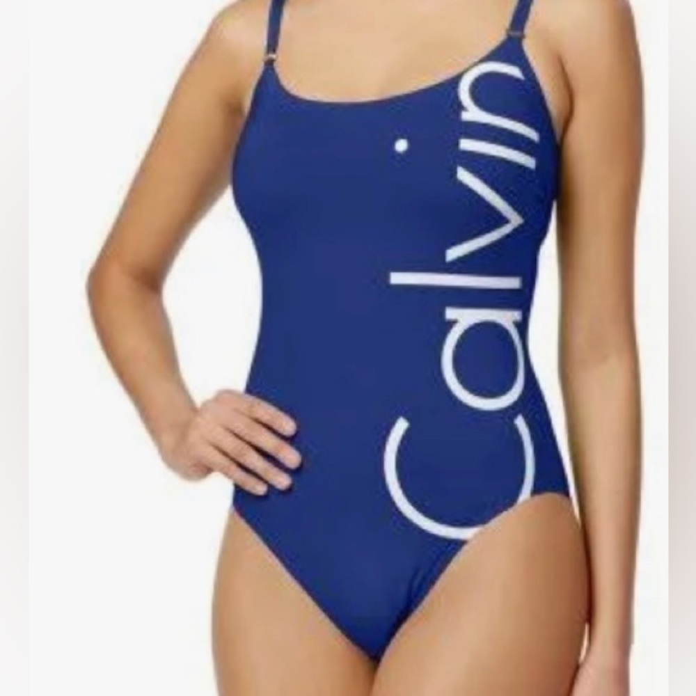 Calvin Klein Side Logo One Piece -Blue💙